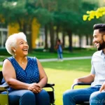 성교육과 장애인의 성 - **Celebrating Diverse Love and Connection:** A vibrant, inclusive scene set in a modern, sunlit comm...