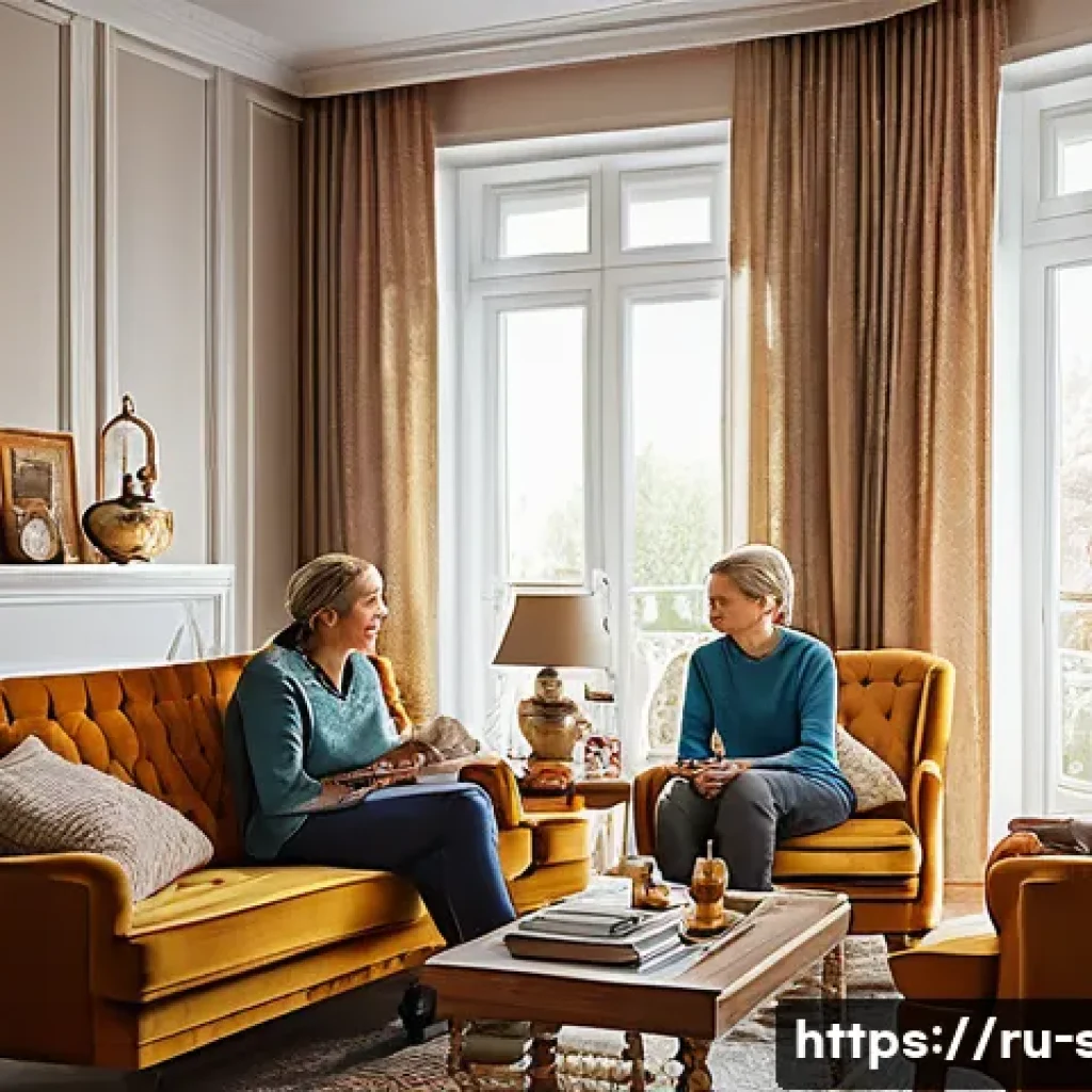 성교육과 윤리 문제 - A warm and inviting family living room scene showing parents and children engaged in a calm and resp...